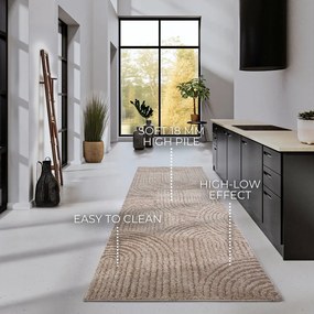 Covor tip traversă bej 80x240 cm Chappe Beige – Elle Decoration