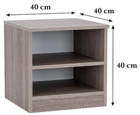 Noptieră Miami deschisă 40x40 cm stejar York-stejar York