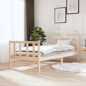 3101308 vidaXL Cadru de pat mic single, 75x190 cm, lemn masiv de pin