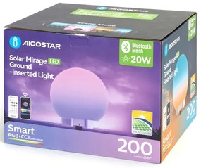 Aigostar-LED Lampă LED RGB MESH reglabilă pentru exterior 20W/3,7V 4000mAh 2700-6500K IP65 Ø 15 cm