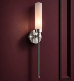 Aplica de perete stil elegant PRESTON nickel/sticla opal