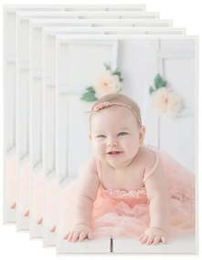 vidaXL Rame foto colaj pentru masă 5 buc. argintiu 13x18 cm MDF