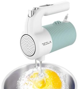 Mixer de mana Tesla MX510BWS, 350 W, 5 viteze, Turbo, Alb/Menta