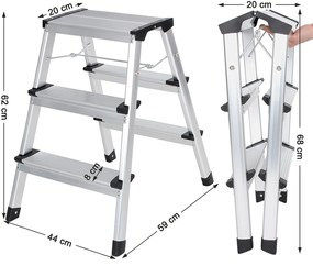 Scara cu 3 trepte Aluminiu