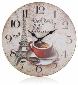 Ceas de perete Cafe Paris, diametru 34 cm