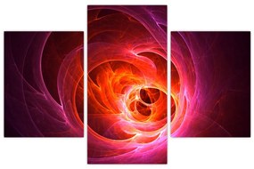 Tabloul modern cu abstracțiune roz (90x60 cm)