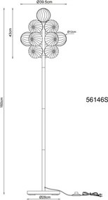 Lampa de podea cu 13 surse de lumina CONOR