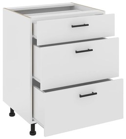 Corp Baza Karo, 3 Sertare, Alb, 60 x 50 x 80 cm