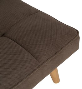 Canapea maro extensibilă cu tapițerie din chenille 175 cm – Ixia