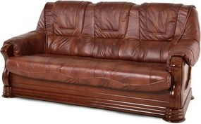 Canapea living piele naturala PARMA, maro, 195x96x95 cm