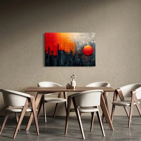 Tablou - Pictura abstractă a orașului (90x60 cm)