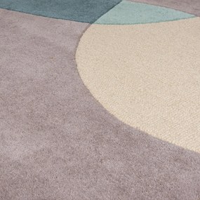 Covor albastru/bej din lână 230x160 cm Glow - Flair Rugs