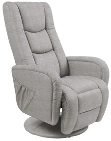 Fotoliu recliner cu functie de masaj Pulsar 2 stofa gri H106 cm