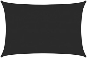 vidaXL Pânză parasolar, negru, 4x5 m, HDPE, 160 g/m²