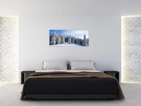 Tablou - Iarna in pădure (120x50 cm)