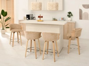 Scaun Helm (bej + stejar). 1110629