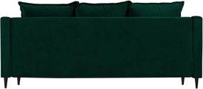 Canapea extensibilă cu 3 locuri și spațiu de depozitare Mazzini Sofas Freesia, verde