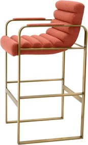 Scaun de bar elegant design LUX Olsen, scalea orange