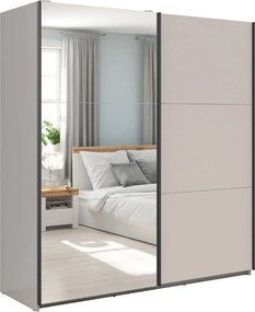 Dulap TETRIX, casmir, PAL, cu 2 usi si oglinda, 183x60x196 cm