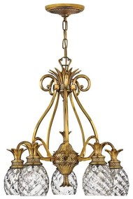 Lustră pe lanț Hinkley HK-PLANTATION5-BB PLANTATION 5xE27/60W/230V auriu