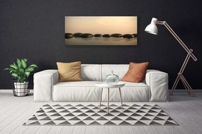 Tablou pe panza canvas Pietrele de apa Art Negru Gri