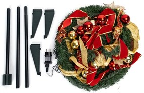 Aigostar - Brad de Crăciun LED pentru exterior, 100xLED, 230V, 1,5 m, IP44, roșu/auriu, alb cald