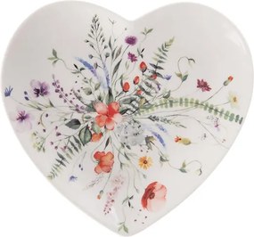 Farfurie pentru desert din porţelan MAC, inimă, 17,5 cm