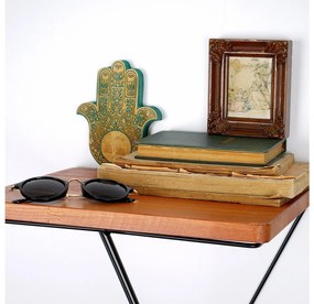 Raft decorativ de perete Duvelo 7 (Nuc + negru) . 1093675
