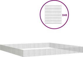 vidaXL Adăpost pentru animale cu 48 panouri, 54x60 cm, fier galvanizat