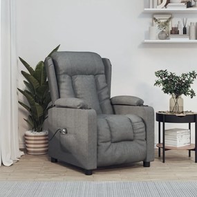 vidaXL Fotoliu rabatabil electric, gri închis, material textil