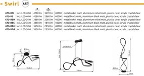 Lampadar LED 4000K SWIRL negru