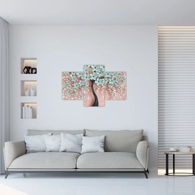 Tablou - Flori albastre în pastel (90x60 cm)