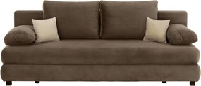Canapea extensibilă, textil capuccino/bej, CLIV