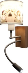 Brilagi - Lampă LED flexibilă BOBO WOOD 1xE27/25W/230V + LED/3W stejar/alb/roz/zâne