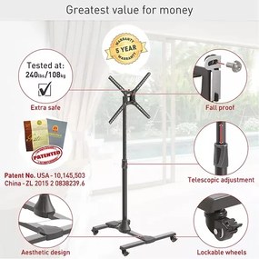 Stand TV mobil Barkan 13"-83" 36kg