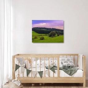 Tablou pe sticlă cu lunca (70x50 cm)