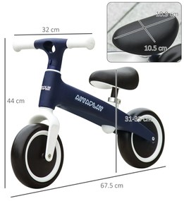 AIYAPLAY Draisienne vélo pentru copil draisienne bebeluși șezut reglabil 2 roți fără pedale pentru bebeluși 18-36 luni până la 25 kg albastru | Aosom Romania