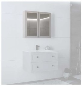 Dulap cu oglindă suspendat Bondi 80 cm, crem