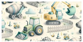 Tablou excavatoare și tractoare pentru copii