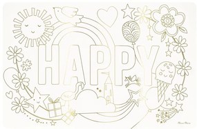 Suporturi pentru farfurii 8 buc. din hârtie 28x42.5 cm Happy Icons – Meri Meri