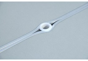 Masă camping pliabilă cu scaune, alb/crom