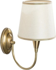 Lampa perete PARDO 3031, auriu/alb, metal/material textil, 16x28x31 cm