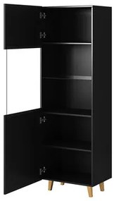 Vitrină Saphina (Negru + auriu). 1060340