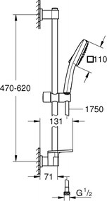 Grohe Vitalio Comfort set de dus perete crom 26929001