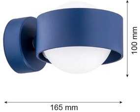 Aplică MASSIMO PLUS 1xG9/6W/230V albastră Argon 8061