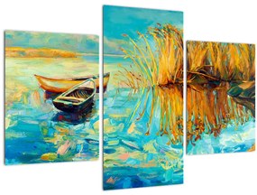 Tablou - Lacul cu bărci (90x60 cm)