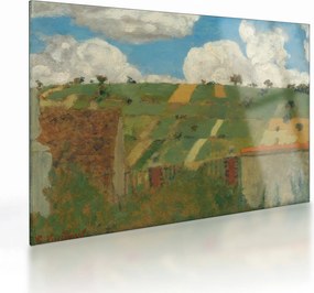 Tablou pe sticlă - Edouard Vuillard, Landscape of the Ile de France, reproducere (70x50 cm)