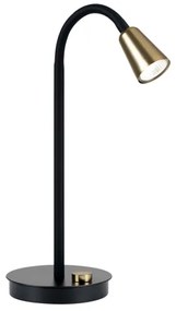 Orion - Lampă de masă DOTTY, dimabilă, cu braț flexibil, 1xGU10/10W/230V, negru/alamă
