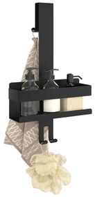 Suport de dus suspendat, negru mat, otel inoxidabil 304 periat