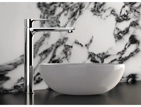 Baterie argintiu-lucios pentru chiuvetă înaltă Pax – Sapho